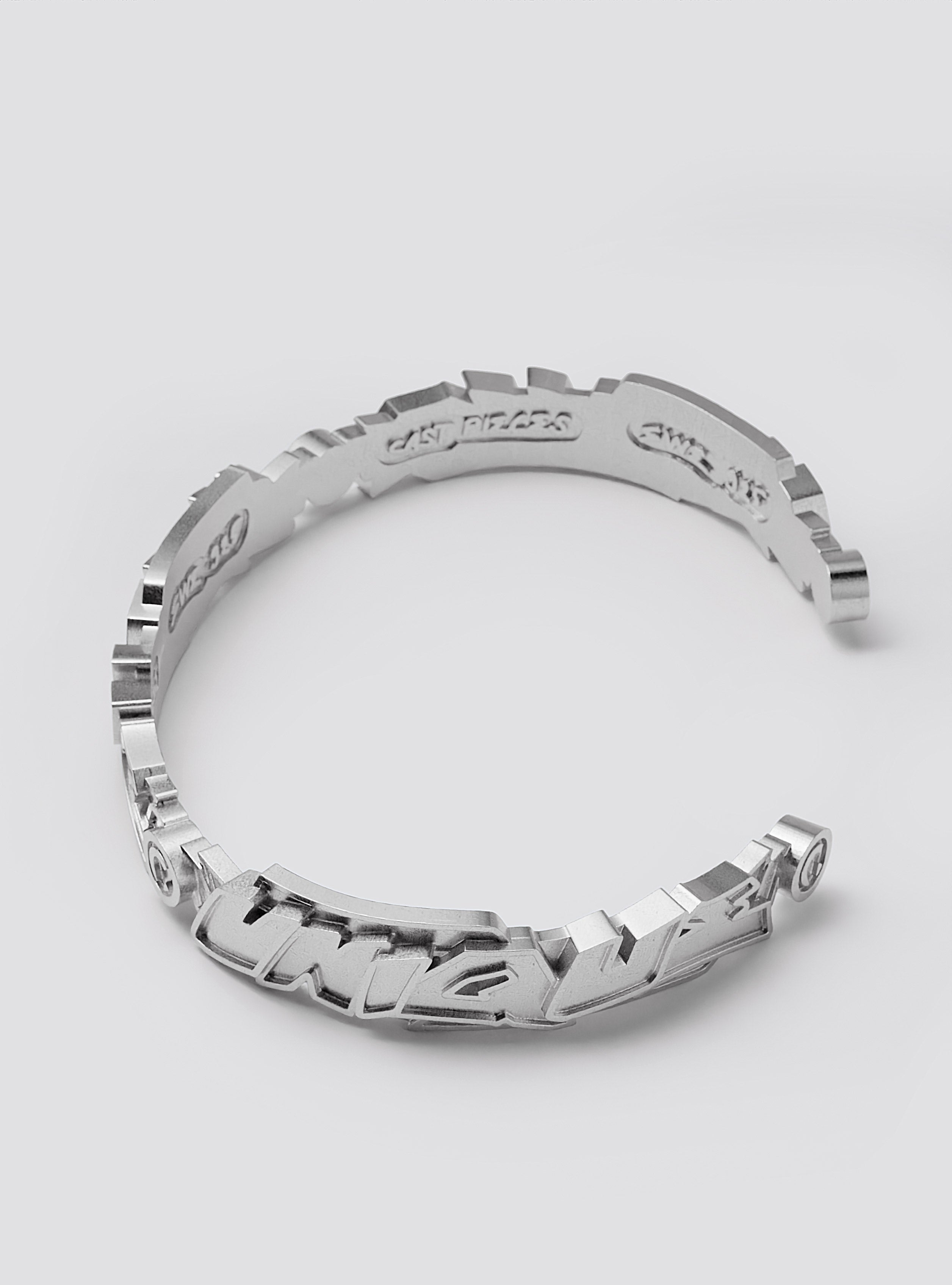 Unique Cuff Bracelet - Medium/Silver