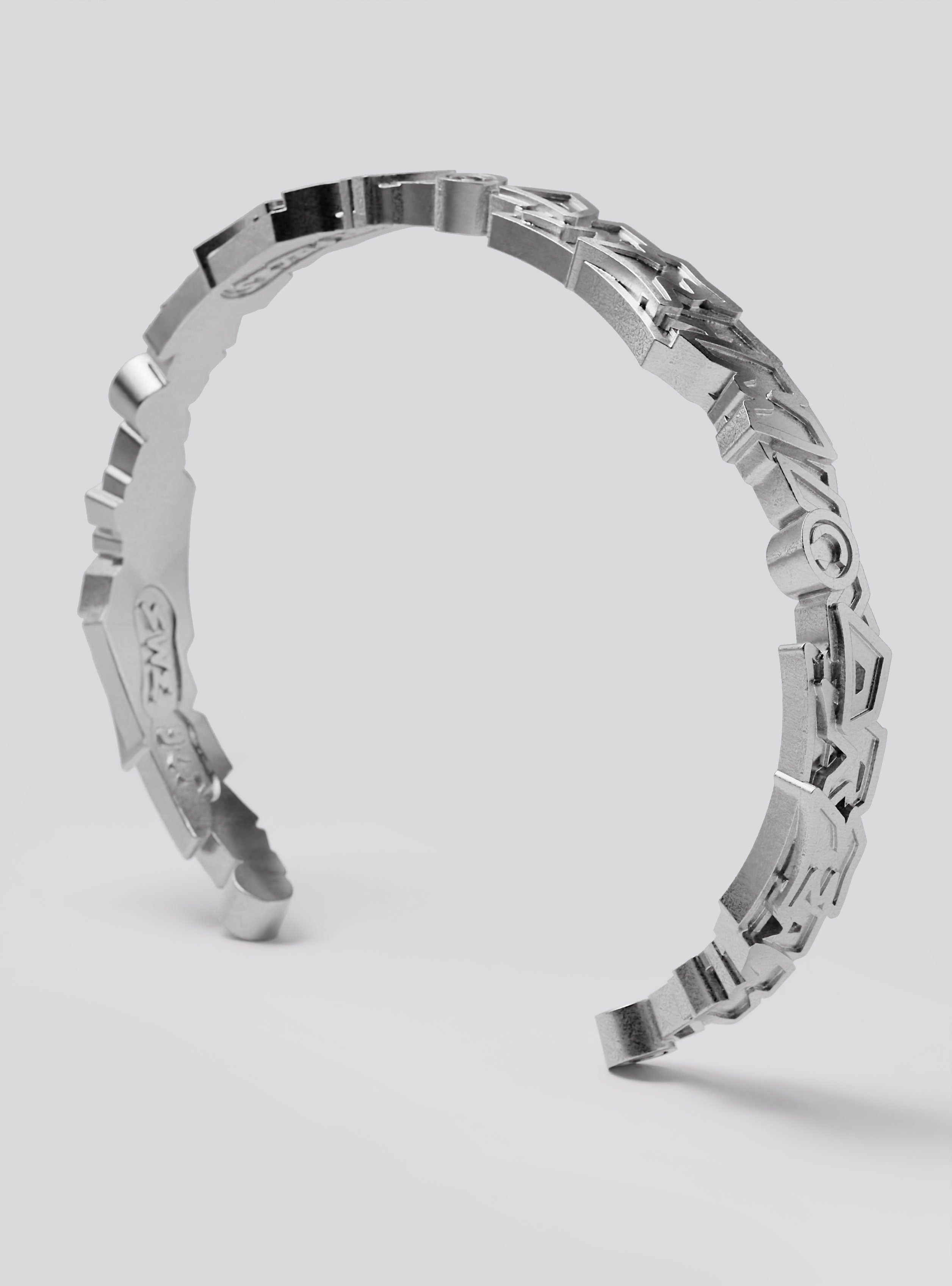 Cast Pieces silver Dream Narrow Cuff Bracelet, edgy chunky street-inspired jewelry by Castpieces