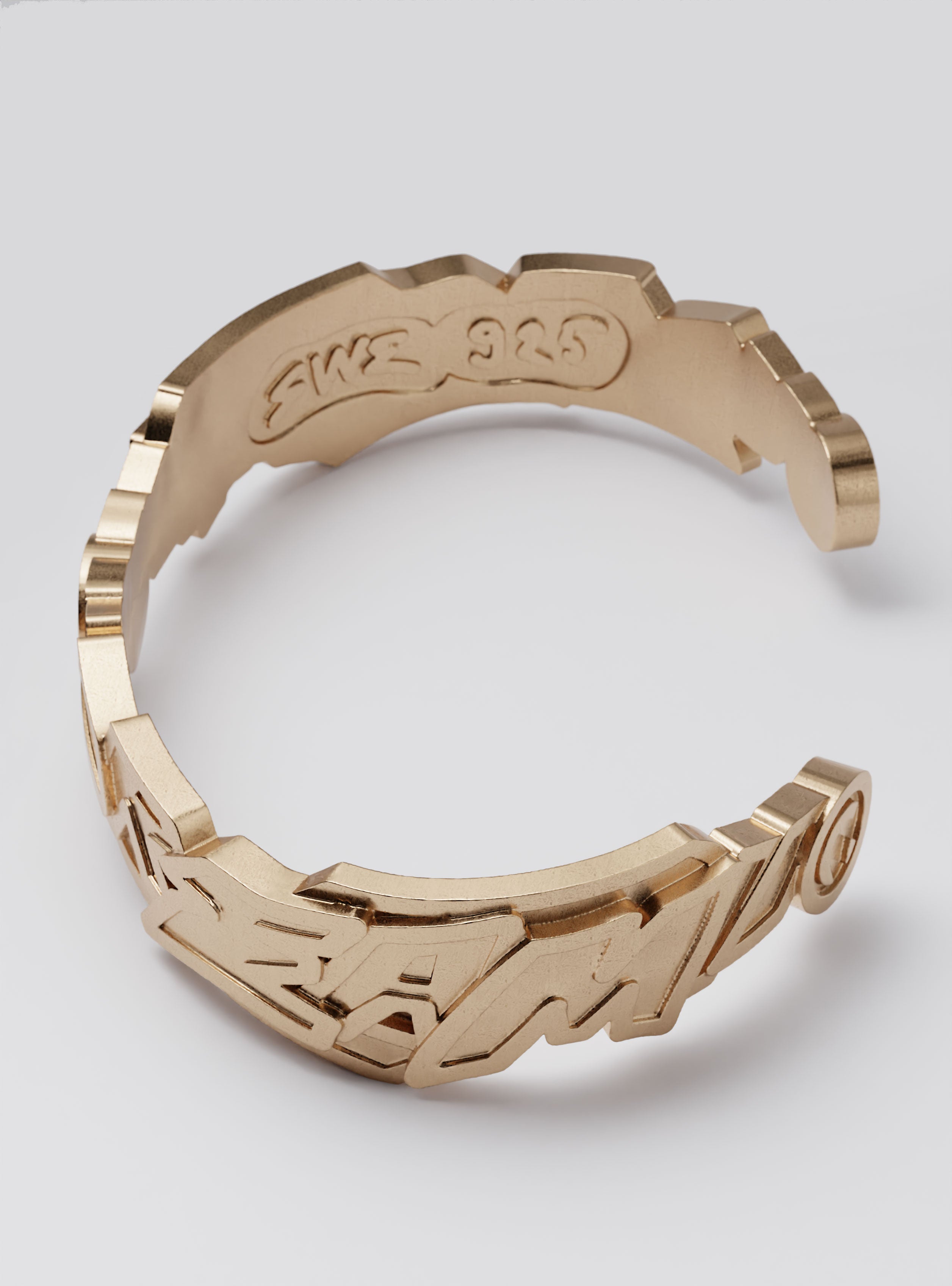 Cast Pieces gold Dream Wide Cuff Bracelet, edgy chunky street-inspired jewelry by Castpieces