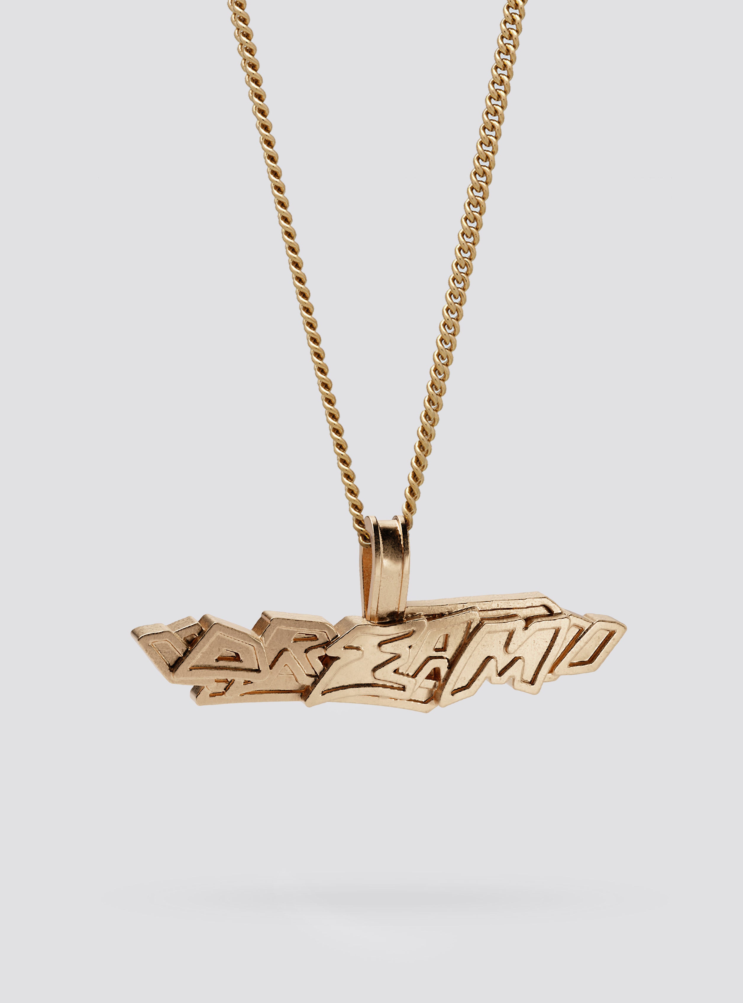 Cast Pieces gold Dream Pendant, edgy chunky street-inspired jewelry by Castpieces