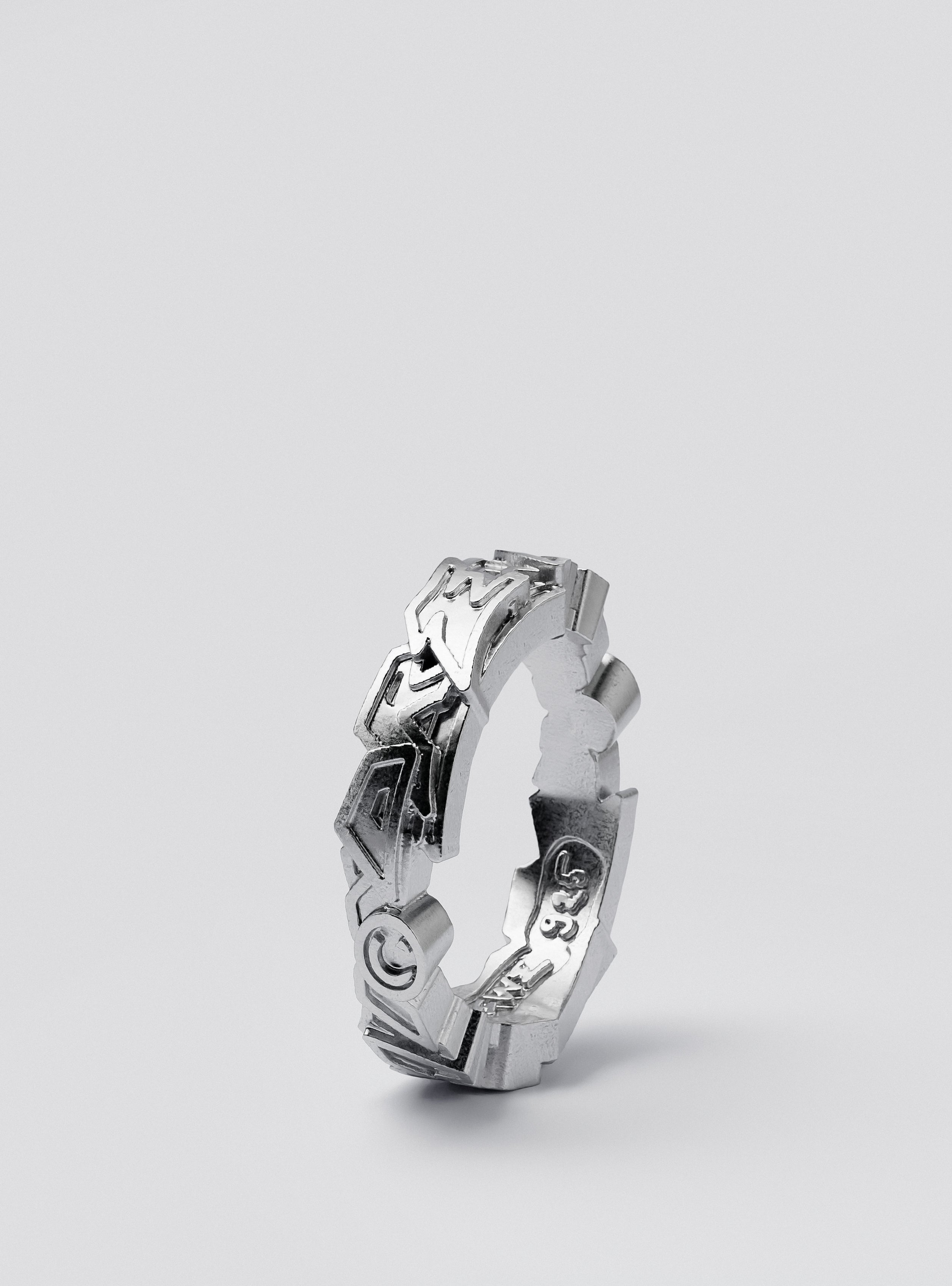 Cast Pieces silver Dream Narrow Ring, edgy chunky street-inspired jewelry by Castpieces