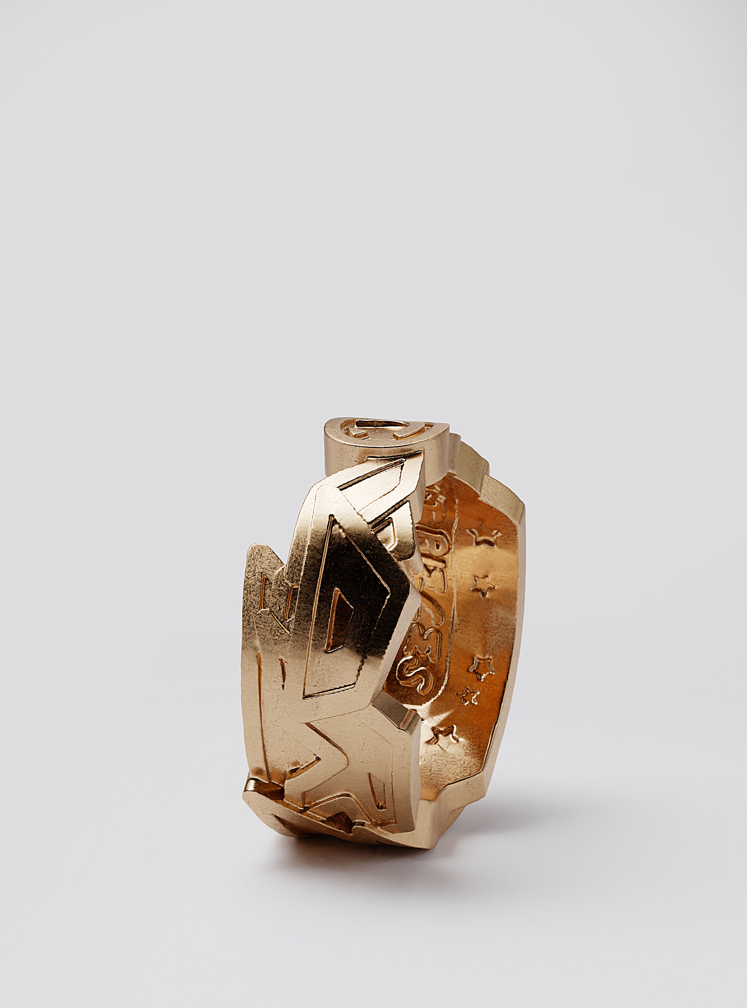 Cast Pieces gold Dream Wide Ring, edgy chunky street-inspired jewelry by Castpieces