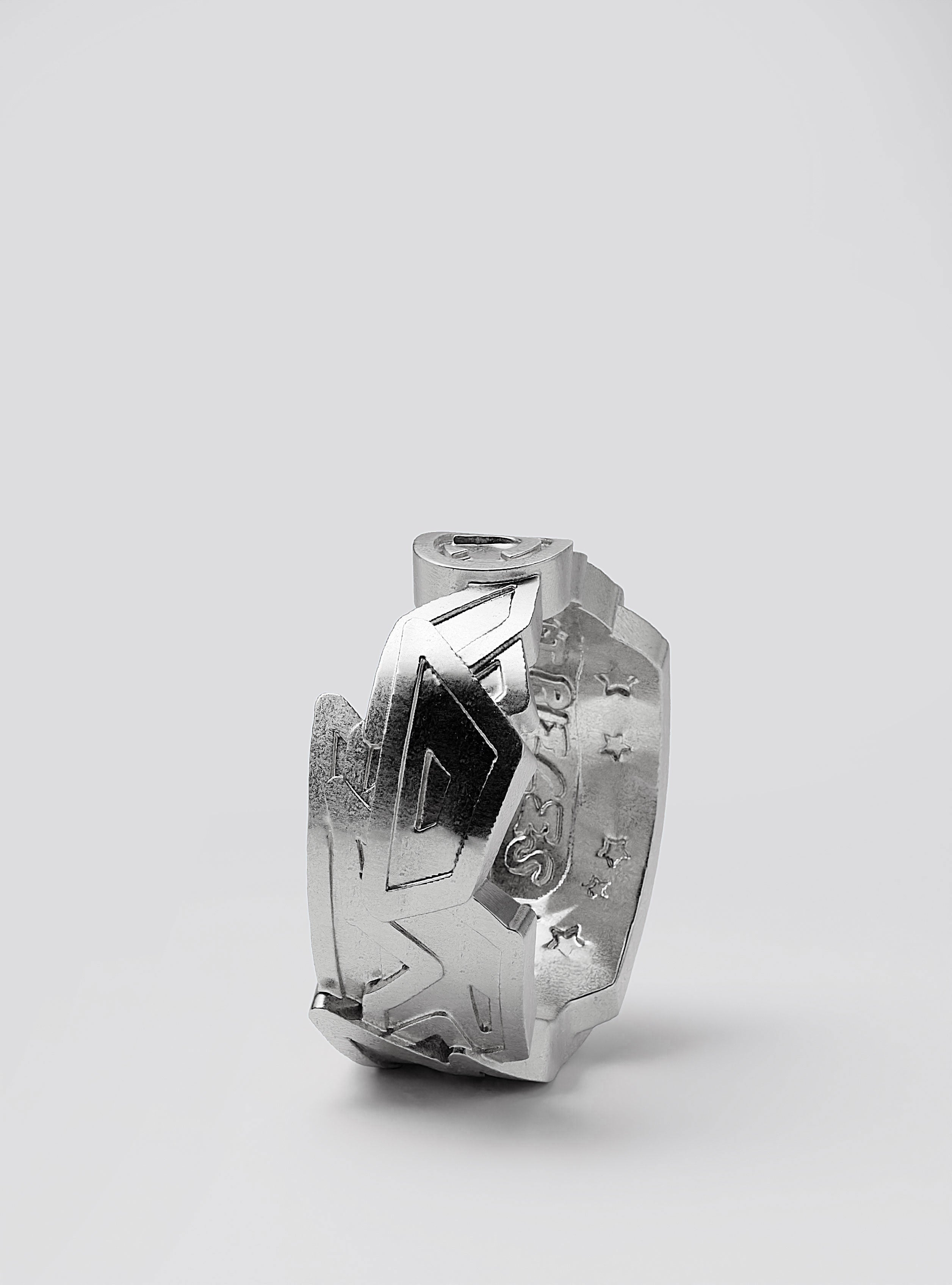 Cast Pieces silver Dream Wide Ring, artistic aesthetic modern design by Castpieces