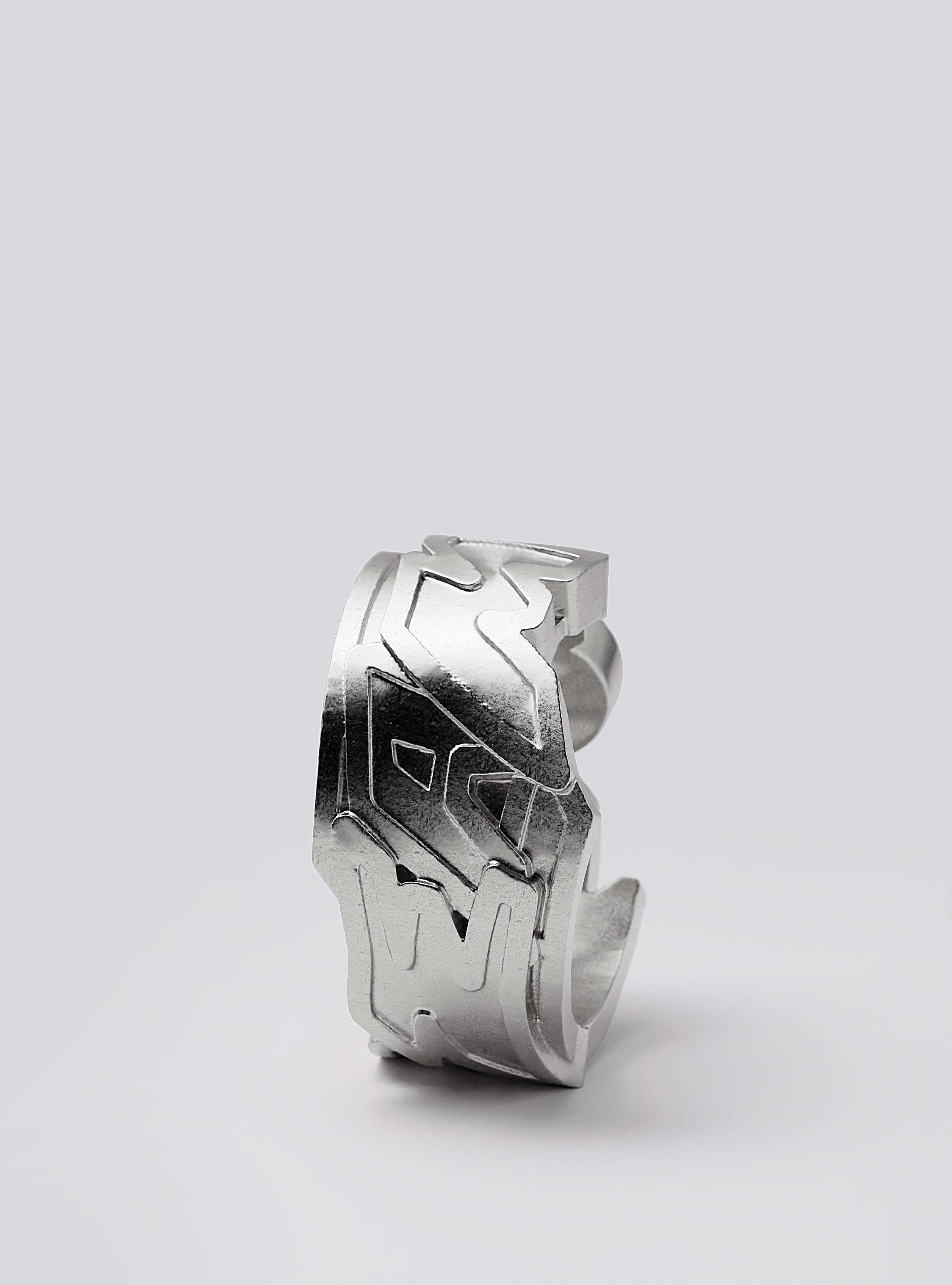 Cast Pieces silver Dream Wide Ring, unique contemporary graffiti-inspired jewelry by Castpieces