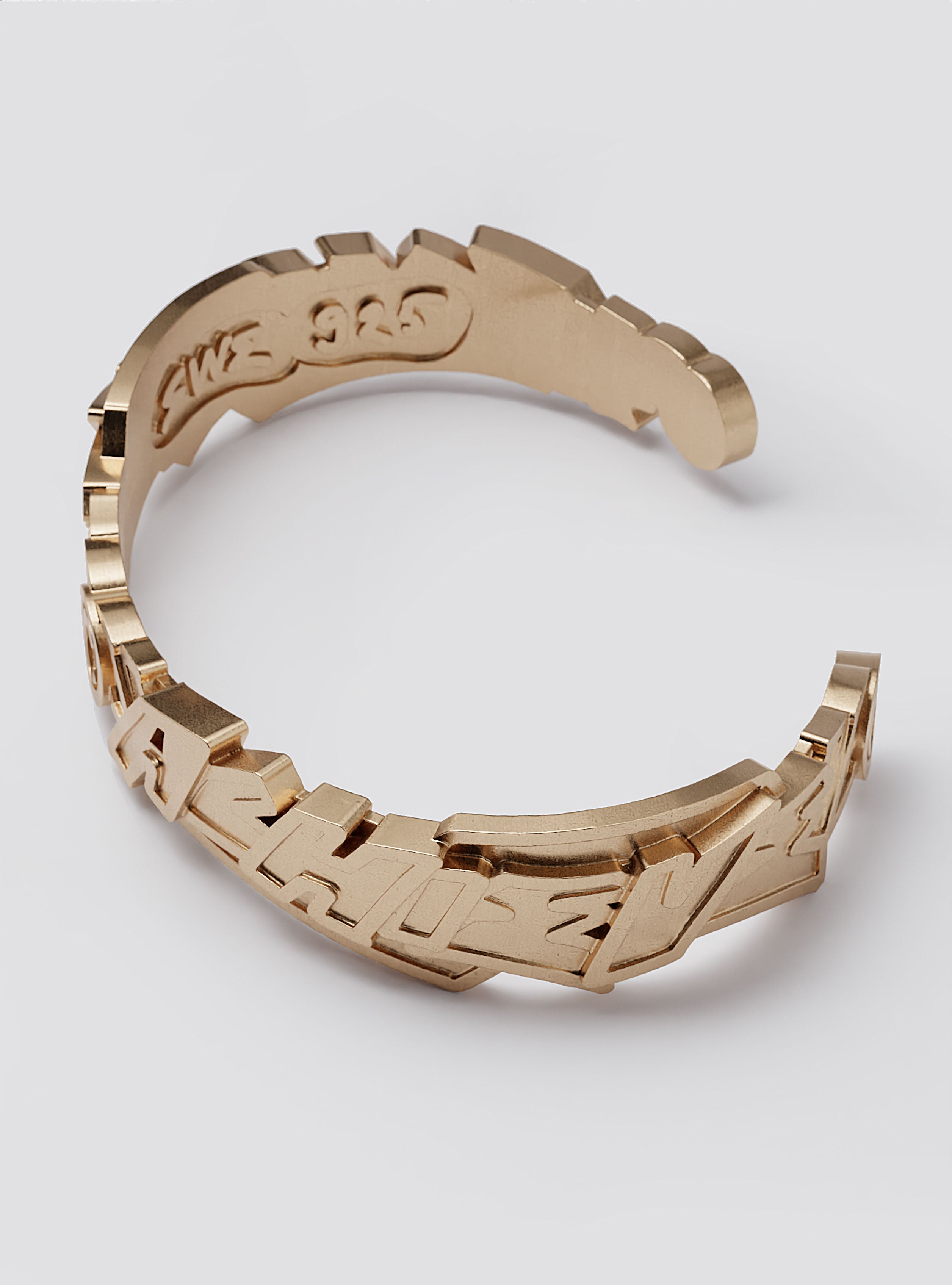 Cast Pieces gold Achieve wide cuff bracelet, chunky handcrafted jewelry by Castpieces