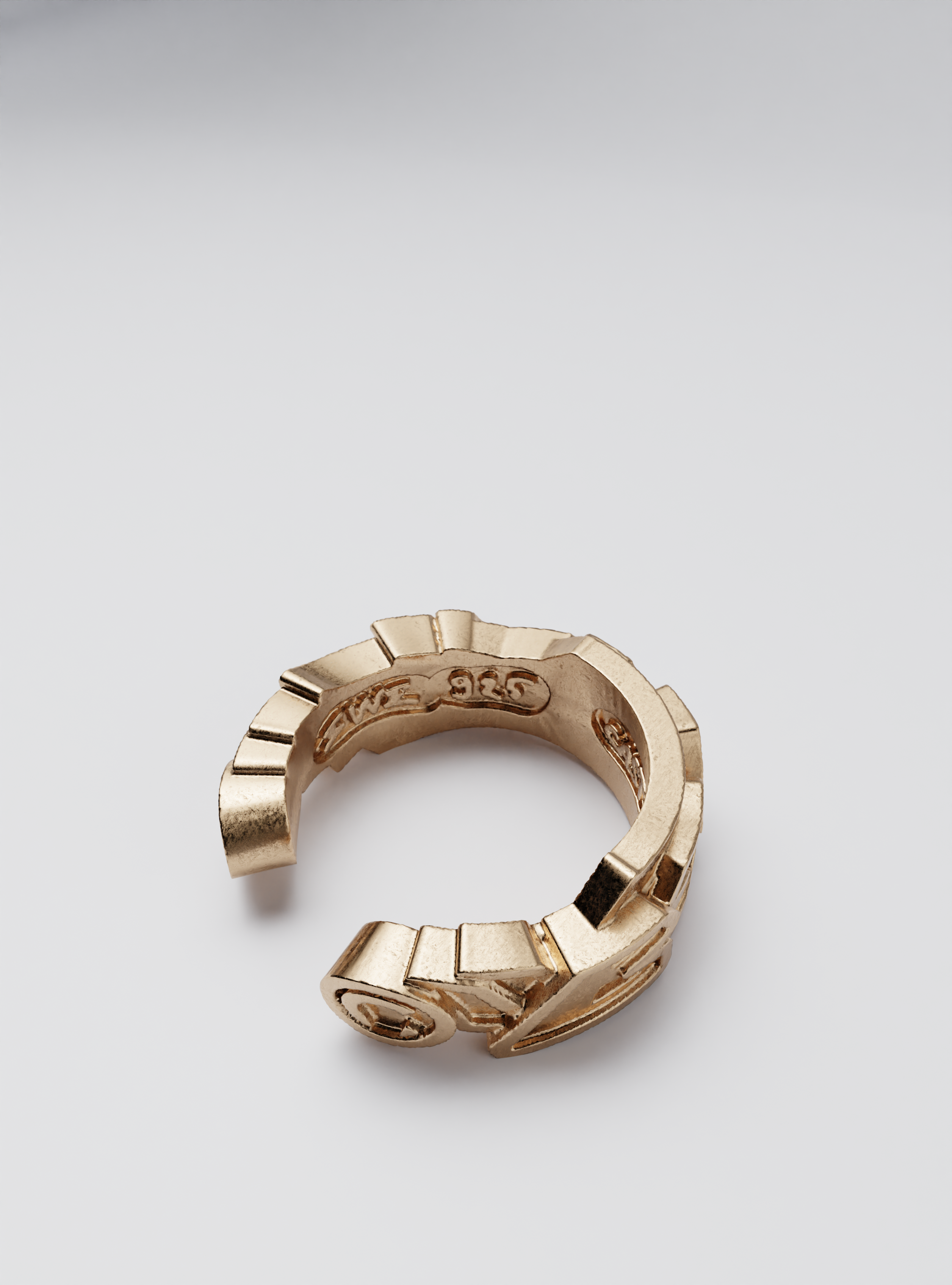 Cast Pieces gold Believe cuff earring, clean and modern urban designer jewelry by Castpieces