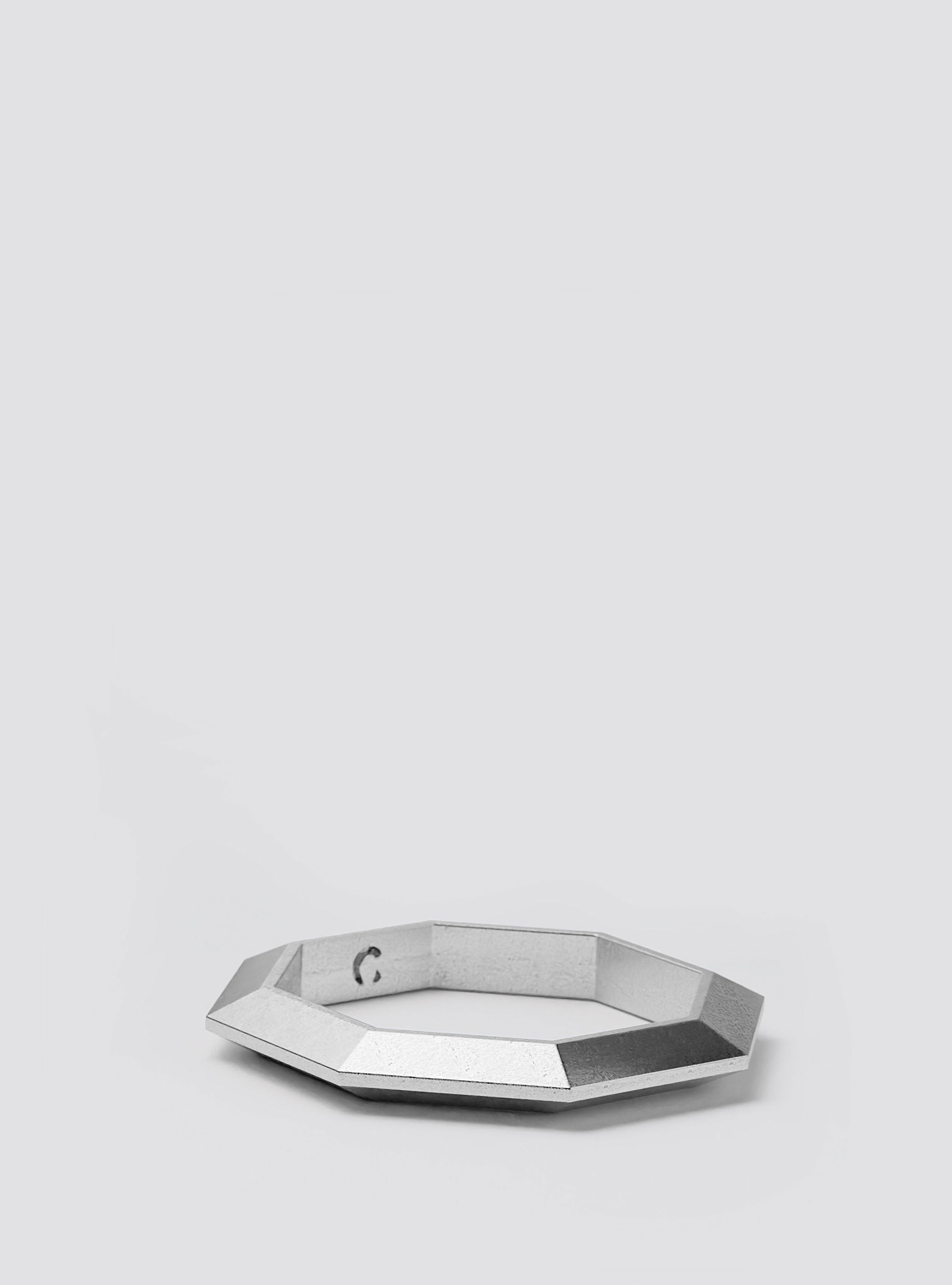 Cast Pieces silver Octa Narrow Ring, clean and modern urban designer jewelry by Castpieces