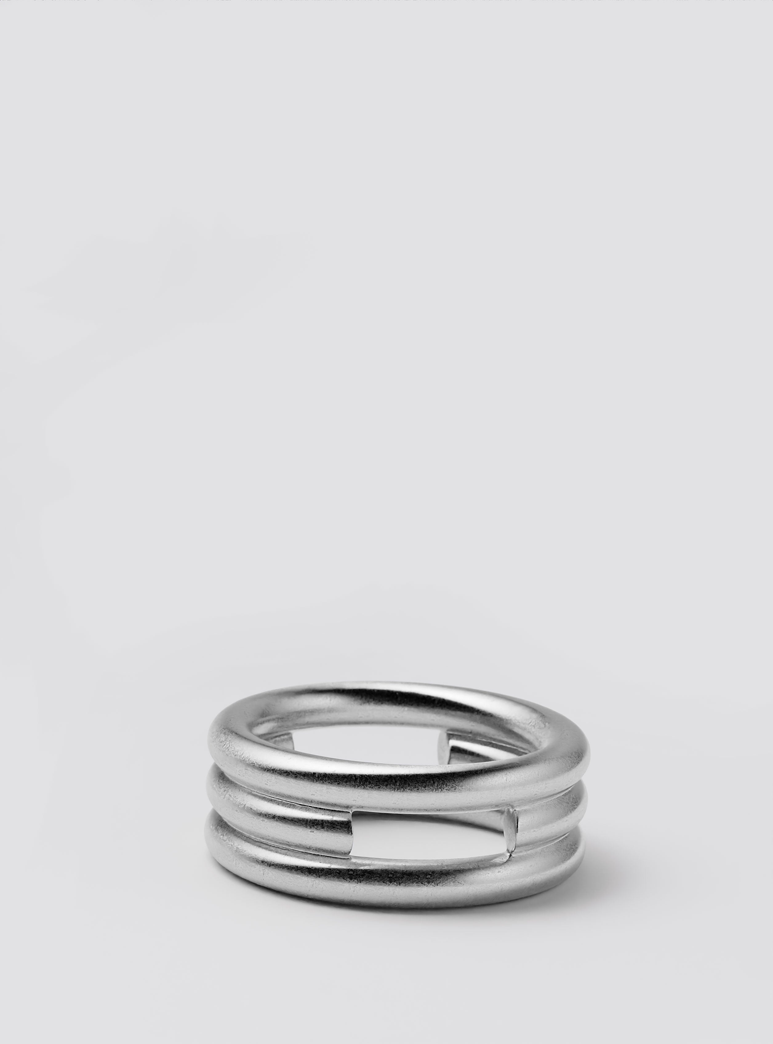 Cast Pieces silver Passage Wide Ring, edgy chunky street-inspired jewelry by Castpieces