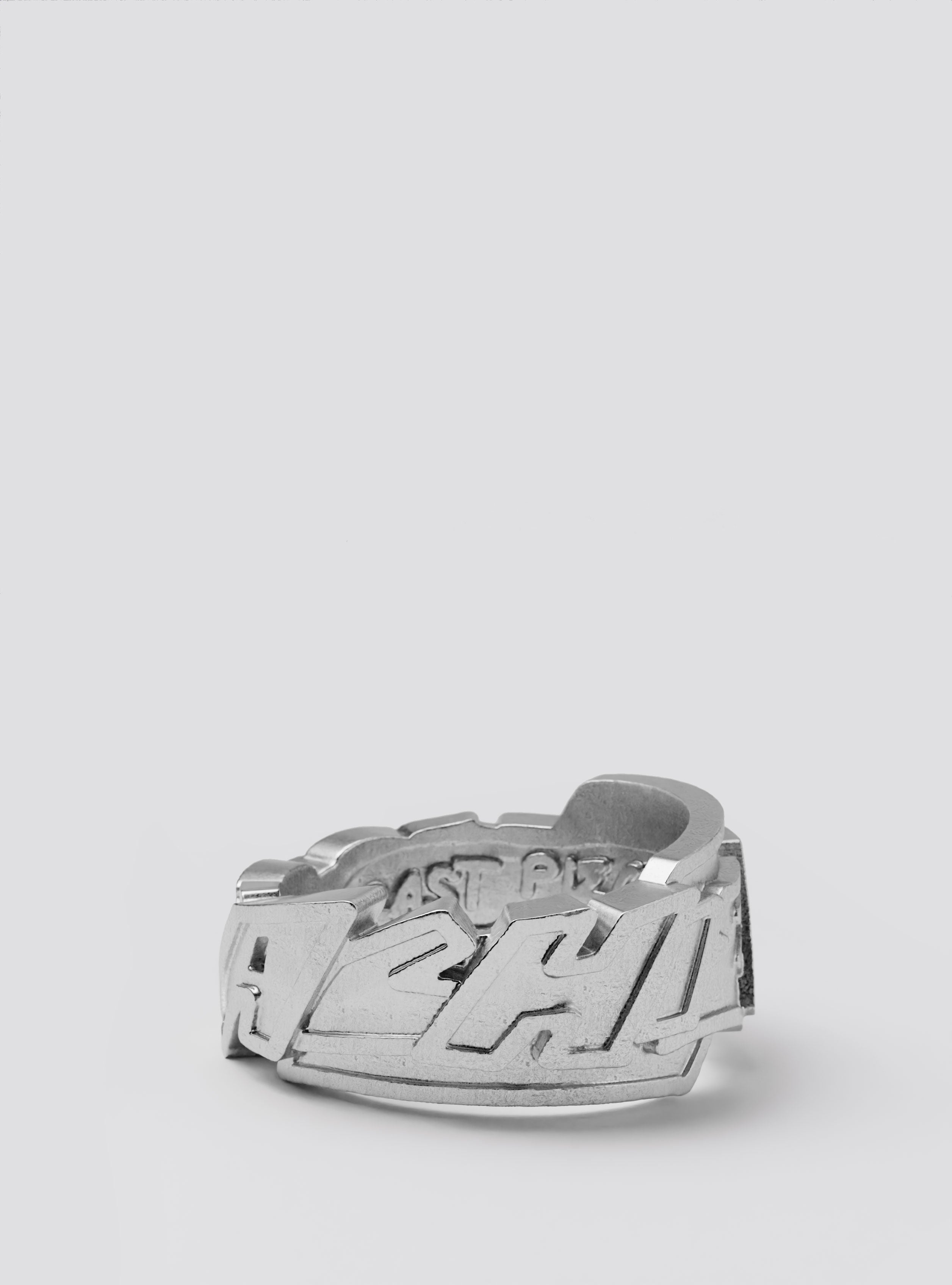 Cast Pieces silver Achieve wide ring, graffiti-inspired handcrafted jewelry by Castpieces